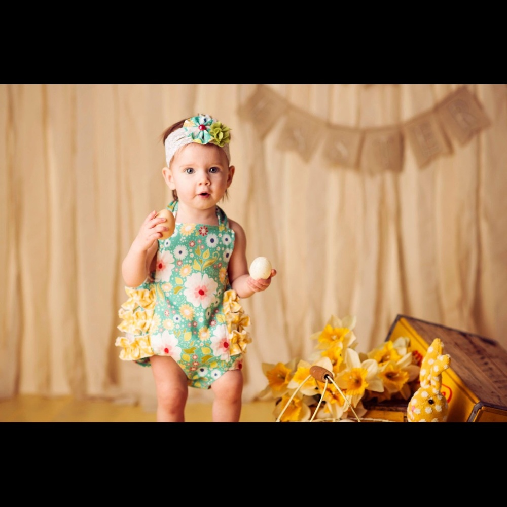 Boutique Romper and matching headband